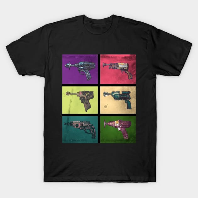 Ray Guns Pop Art T-Shirt by creativespero